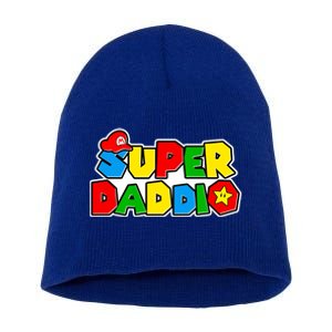 Funny Super Daddio Father's Day Gamer Short Acrylic Beanie