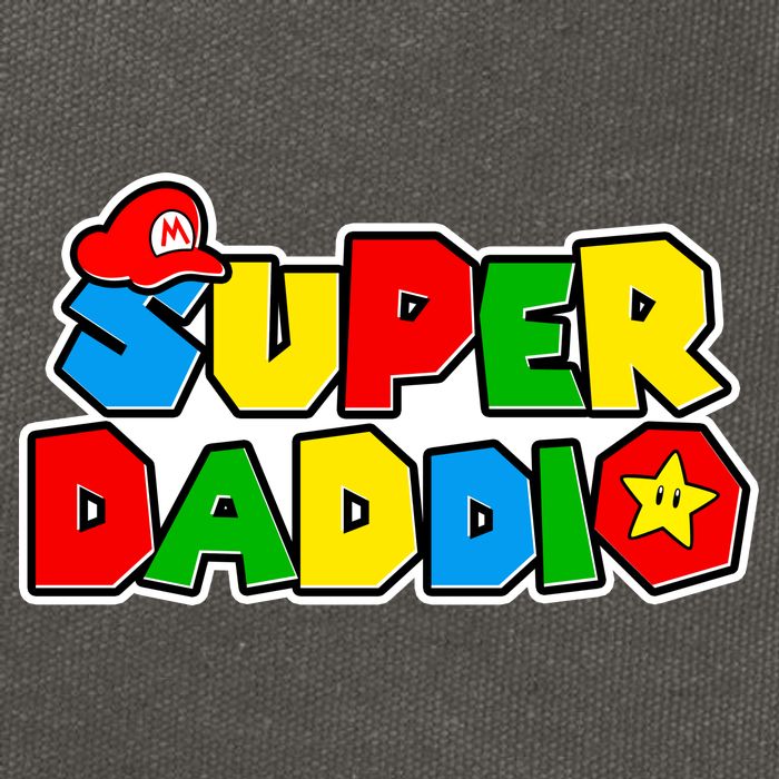 Funny Super Daddio Father's Day Gamer Cotton Canvas Backpack