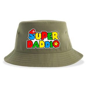 Funny Super Daddio Father's Day Gamer Sustainable Bucket Hat