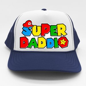 Funny Super Daddio Father's Day Gamer Trucker Hat