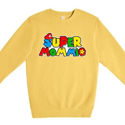 Funny Super Mommio Mother's Day Gamer Premium Crewneck Sweatshirt