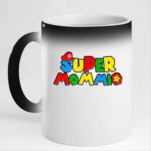 Funny Super Mommio Mother's Day Gamer 11oz Black Color Changing Mug