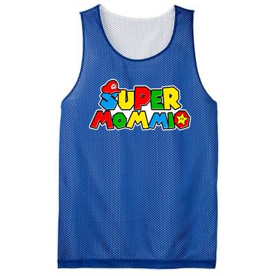 Funny Super Mommio Mother's Day Gamer Mesh Reversible Basketball Jersey Tank