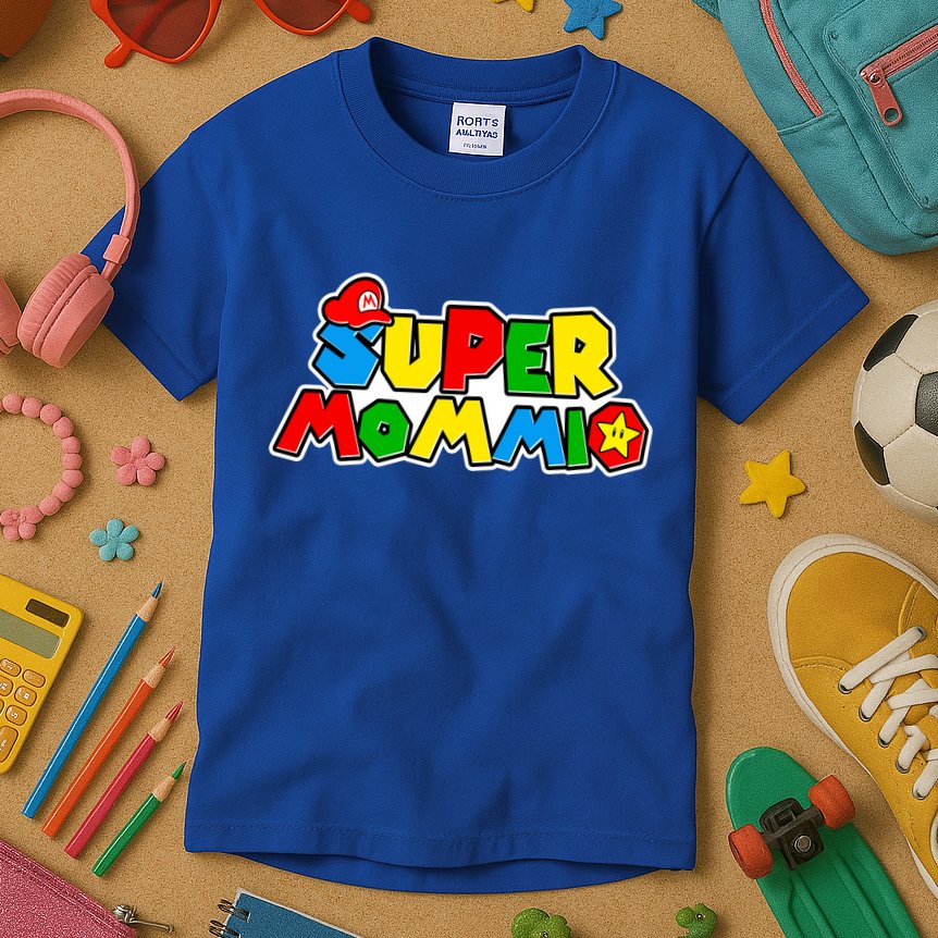 Funny Super Mommio Mother's Day Gamer Kids T-Shirt