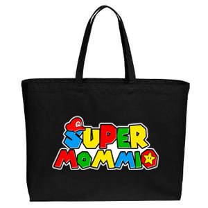 Funny Super Mommio Mother's Day Gamer Cotton Canvas Jumbo Tote