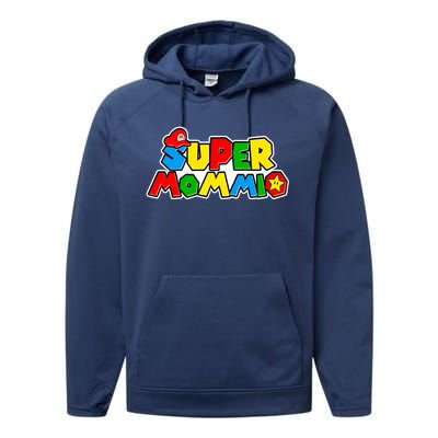 Funny Super Mommio Mother's Day Gamer Performance Fleece Hoodie