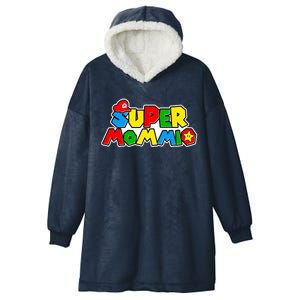 Funny Super Mommio Mother's Day Gamer Hooded Wearable Blanket