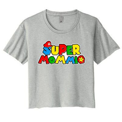 Funny Super Mommio Mother's Day Gamer Women's Crop Top Tee