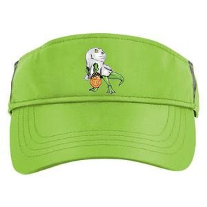 Funny T-Rex Ghost Pumpkin Candy  Adult Drive Performance Visor