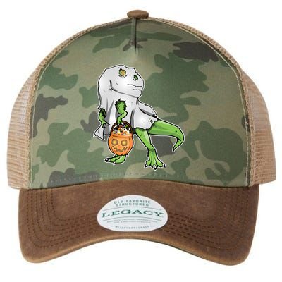 Funny T-Rex Ghost Pumpkin Candy  Legacy Tie Dye Trucker Hat