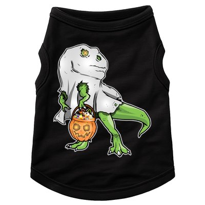 Funny T-Rex Ghost Pumpkin Candy  Doggie Tank
