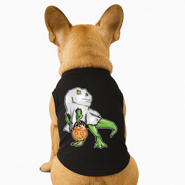 Funny T-Rex Ghost Pumpkin Candy  Doggie Tank