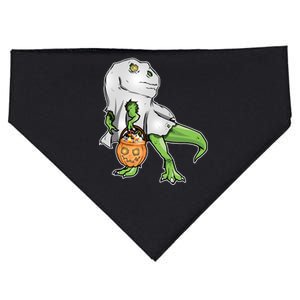 Funny T-Rex Ghost Pumpkin Candy  USA-Made Doggie Bandana