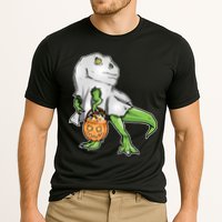 Funny T-Rex Ghost Pumpkin Candy  Cooling Performance Crew T-Shirt