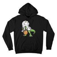 Funny T-Rex Ghost Pumpkin Candy  Hoodie