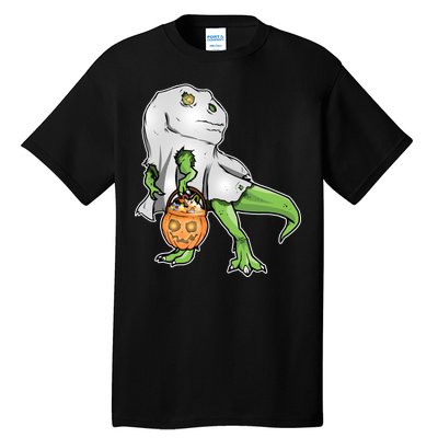 Funny T-Rex Ghost Pumpkin Candy  Tall T-Shirt