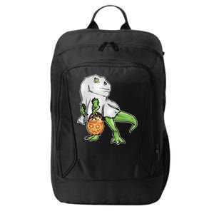 Funny T-Rex Ghost Pumpkin Candy  City Backpack