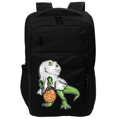 Funny T-Rex Ghost Pumpkin Candy  Impact Tech Backpack