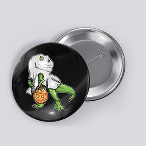 Funny T-Rex Ghost Pumpkin Candy  Button