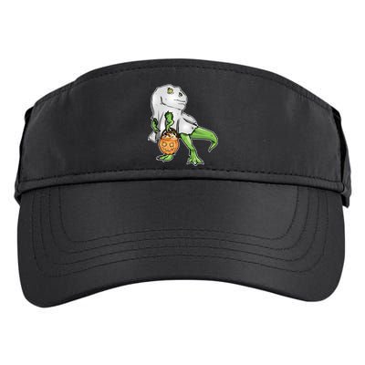 Funny T-Rex Ghost Pumpkin Candy  Adult Drive Performance Visor