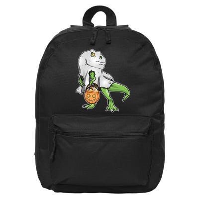 Funny T-Rex Ghost Pumpkin Candy  16 in Basic Backpack