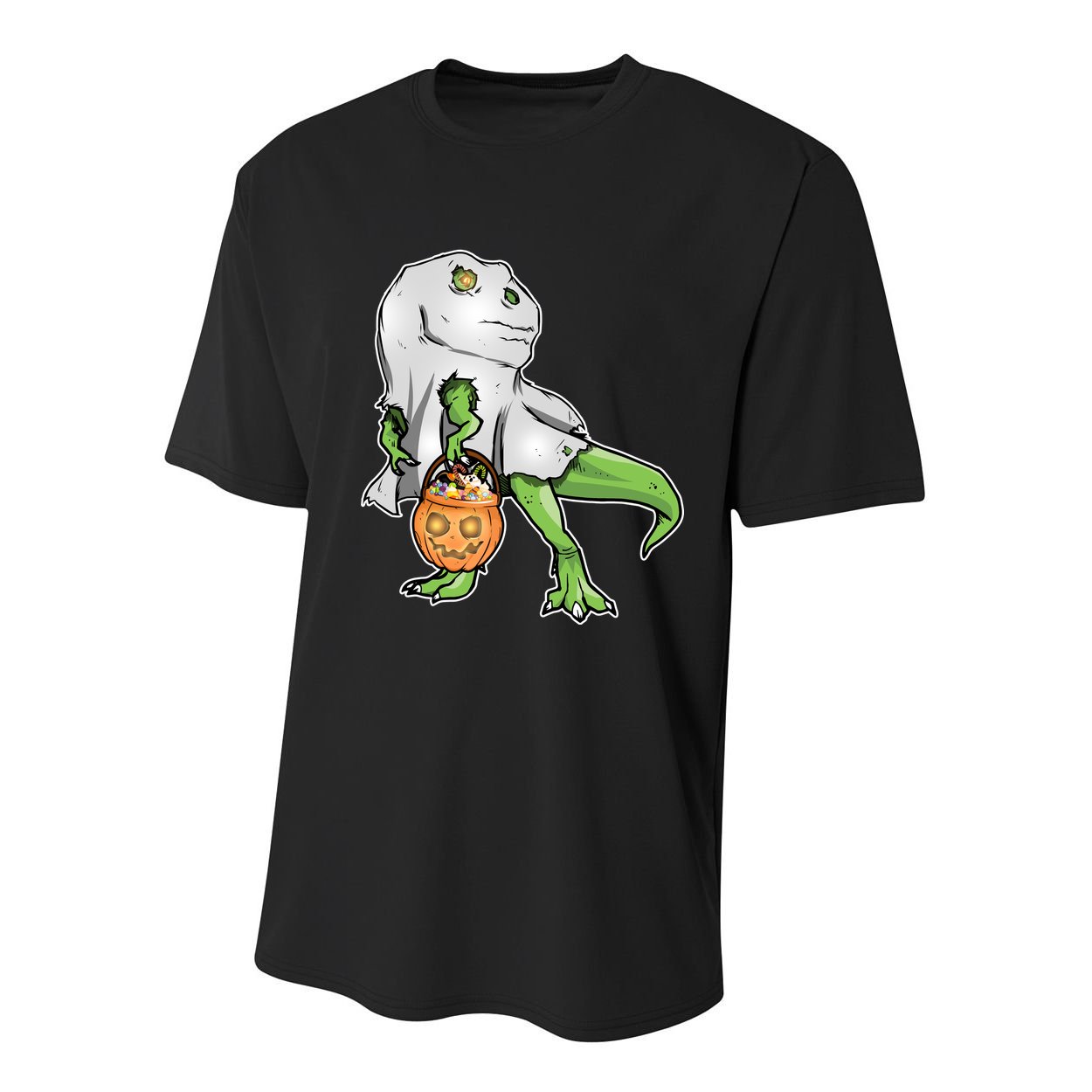Funny T-Rex Ghost Pumpkin Candy  Youth Performance Sprint T-Shirt
