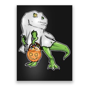 Funny T-Rex Ghost Pumpkin Candy  Poster