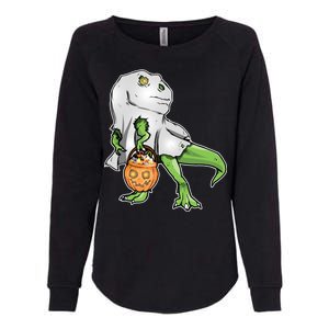 Funny T-Rex Ghost Pumpkin Candy  Womens California Wash Sweatshirt