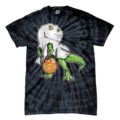 Funny T-Rex Ghost Pumpkin Candy  Tie-Dye T-Shirt