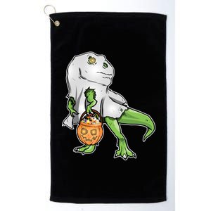 Funny T-Rex Ghost Pumpkin Candy  Platinum Collection Golf Towel