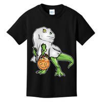 Funny T-Rex Ghost Pumpkin Candy  Kids T-Shirt