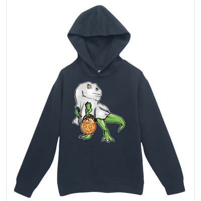 Funny T-Rex Ghost Pumpkin Candy  Urban Pullover Hoodie