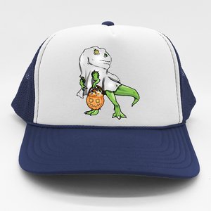 Funny T-Rex Ghost Pumpkin Candy  Trucker Hat