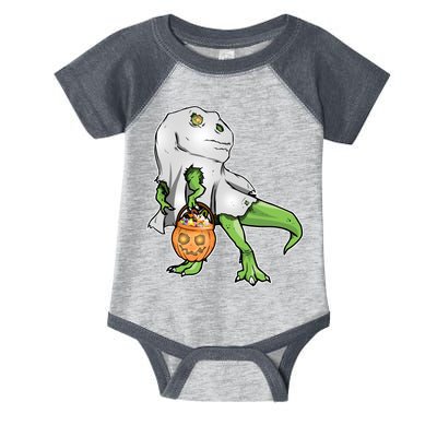 Funny T-Rex Ghost Pumpkin Candy  Infant Baby Jersey Bodysuit