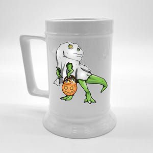 Funny T-Rex Ghost Pumpkin Candy  Beer Stein