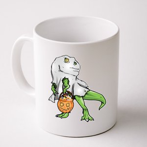 Funny T-Rex Ghost Pumpkin Candy  Coffee Mug