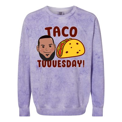 Funny Taco Tuesday Colorblast Crewneck Sweatshirt