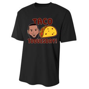 Funny Taco Tuesday Performance Sprint T-Shirt