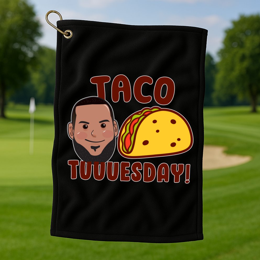 Funny Taco Tuesday Golf Towel