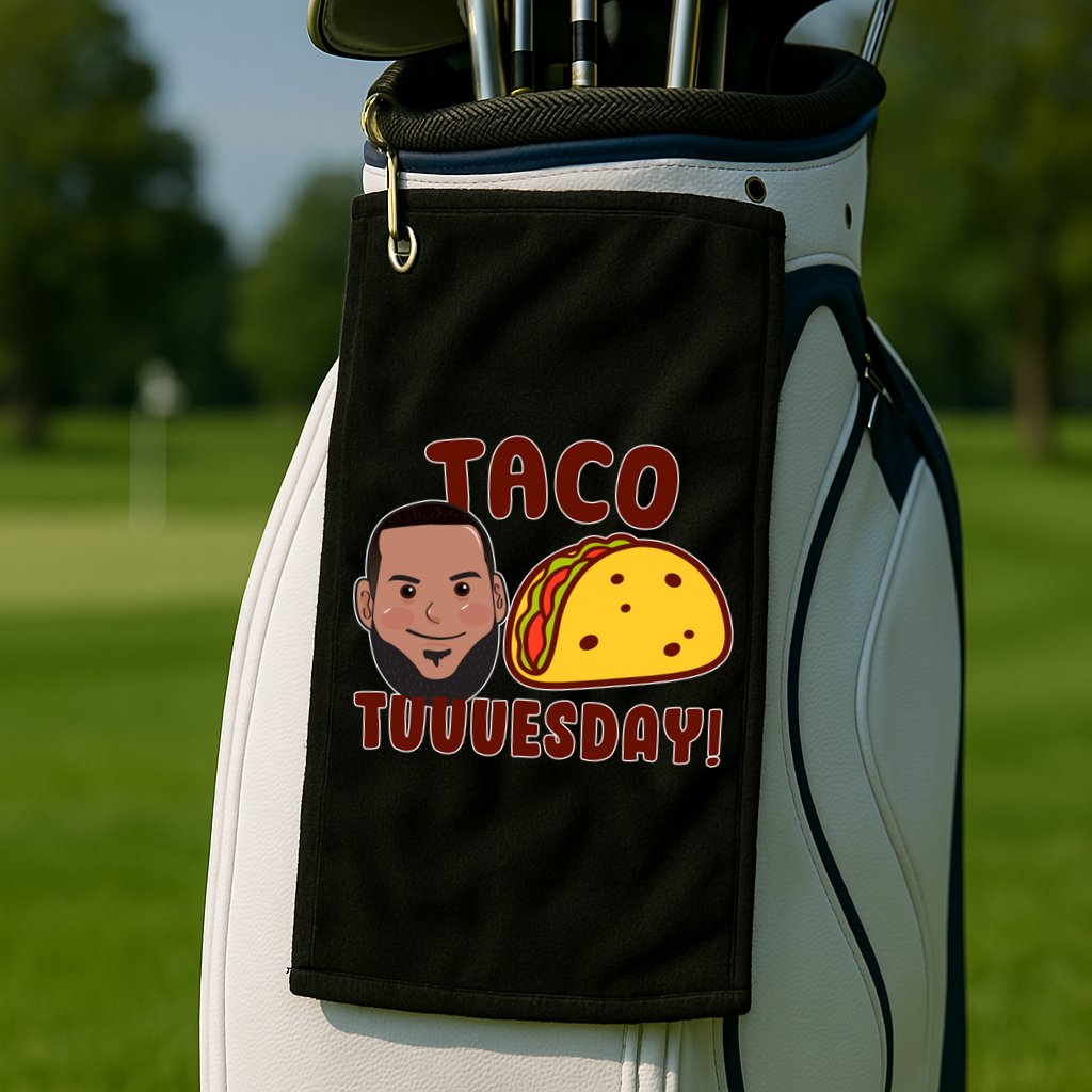 Funny Taco Tuesday Golf Towel