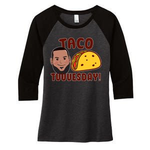 Funny Taco Tuesday Women's Tri-Blend 3/4-Sleeve Raglan Shirt