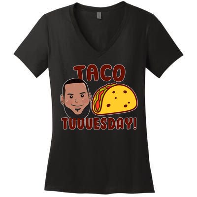 Funny Taco Tuesday Women's V-Neck T-Shirt