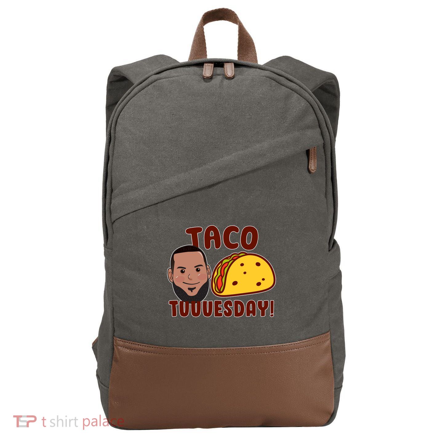 Funny Taco Tuesday Cotton Canvas Backpack