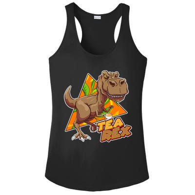Funny Tea Rex Dinosaur Tea Lover Ladies PosiCharge Competitor Racerback Tank