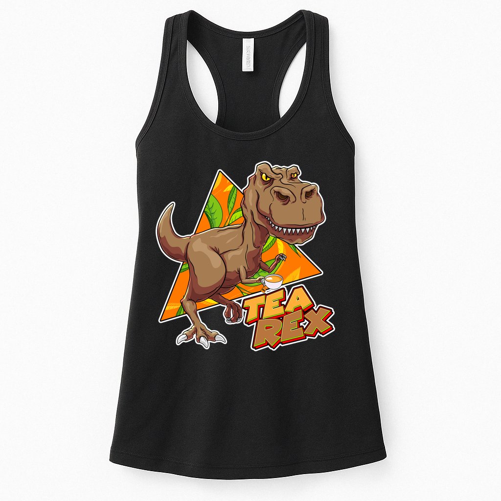 Funny Tea Rex Dinosaur Tea Lover Womens Tank Top