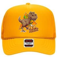 Funny Tea Rex Dinosaur Tea Lover High Crown Mesh Back Trucker Hat