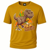 Funny Tea Rex Dinosaur Tea Lover Cooling Performance Crew T-Shirt