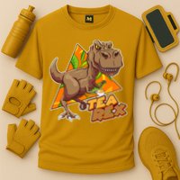 Funny Tea Rex Dinosaur Tea Lover Cooling Performance Crew T-Shirt