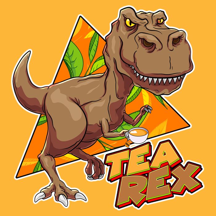 Funny Tea Rex Dinosaur Tea Lover Cooling Performance Crew T-Shirt