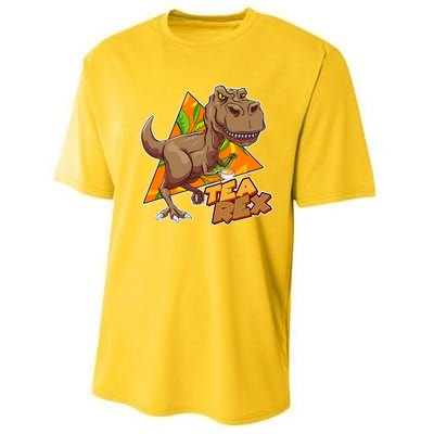 Funny Tea Rex Dinosaur Tea Lover Performance Sprint T-Shirt